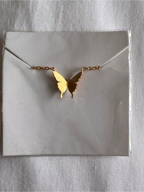Gold Butterfly Pendant Necklace for Women - Elegant Minimalist Jewelry